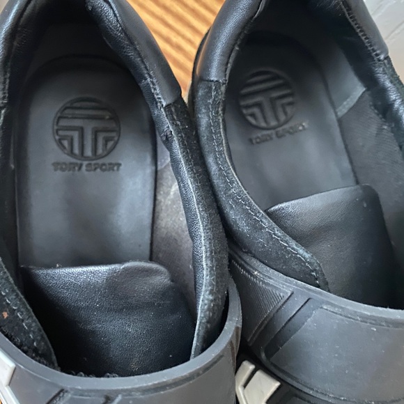 Tory Sport Black Chevron 2-Strap Sneakers SZ 7.5 - Picture 6 of 7